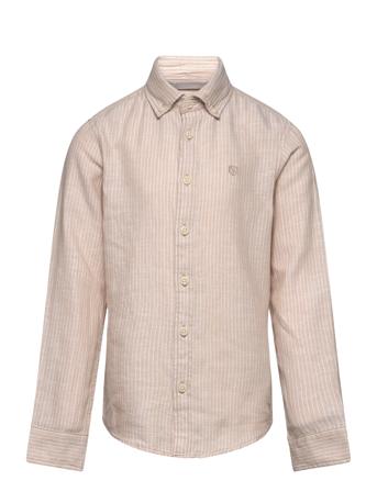 Jprccmaze Linen Shirt L/S Jnr Beige Jack & J S