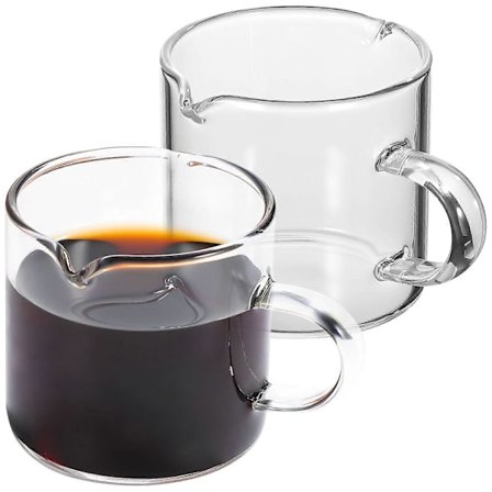 2 stk. Espressokopper Glass Tekopp Glass Kaffekrus Klar Liten Glasskanne Glass Espresso Krus Sirupkanner