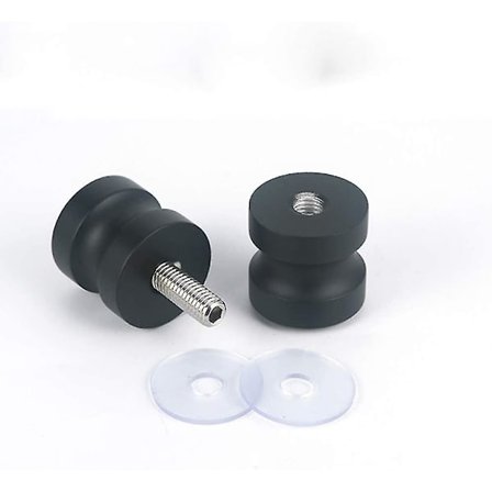 Glas brusedørs håndtag i massivt aluminium, håndtag til badeværelse, ryg mod ryg rundt håndtag (hy)