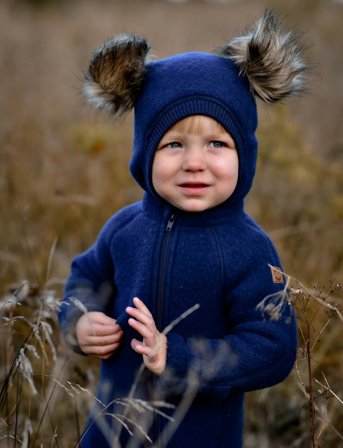 mikk-line Wool Baby Suit - Navy - 104