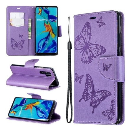 Butterfly Huawei P30 Pro etui - Lilla