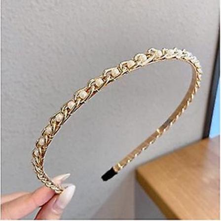 Korea Style Pearl Beaded Hair Hoop Pannebånd Dame 14