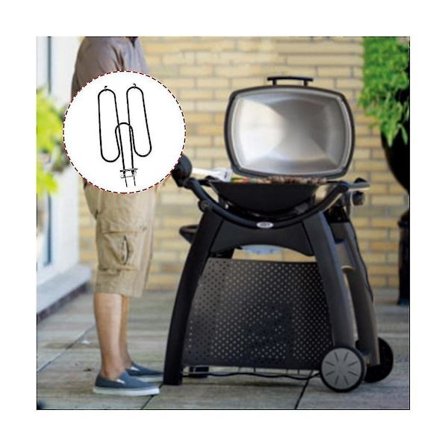 70127 Bbq Grill Värmeelement Kompatibla Q240 Q2400 Grillar, 55020001 Grill Ersättningsdel 230v 2200w-j