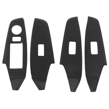 4 stk. indvendige dørpanelbeklædningstrim i kulfiber til Mazda 3 Axela 2016‐2020RHD