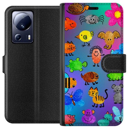 Kompatibel Tegnebogsetui til Xiaomi 13 Lite Little Scribble Friends