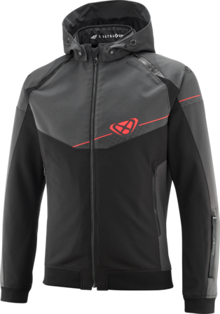 Motorradjacke Ixon Section Schwarz/Anthrazit/Hellrot M