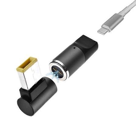 För Lenovo ThinkPad 100W Magnetisk Typ-C Hona till Fyrkantig Hane Plugg Laptop Laddningsomvandlare