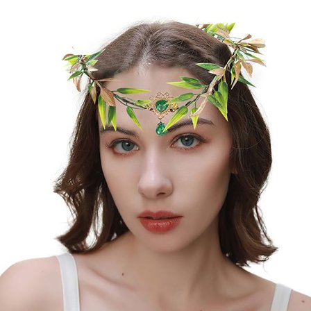 Fairy Leaf Rhinestone Pannband Handgjorda Elf Princess Headpiece