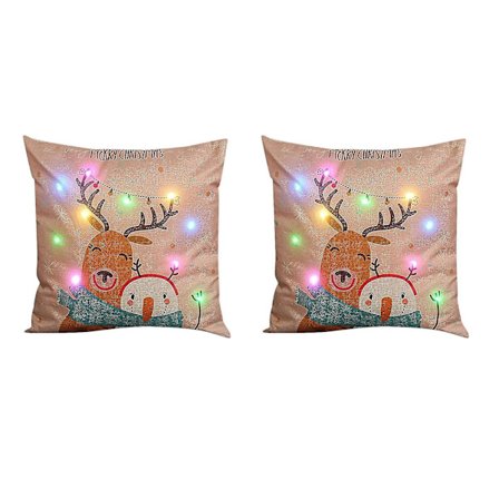 Julbelysning LED Kuddfodral Heminredning Kuddfodral Soffa Blinkande