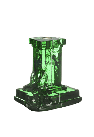 Kosta Boda Ljusstake Rocky Baroque Dekoration Grön H: 15cm