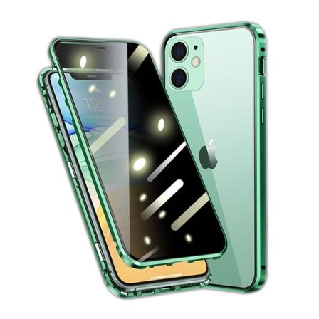 Yksityisyyttä suojaava magneettinen metallipuskuri, vakoilun estokuori, yhteensopiva iPhone 15 Pro Max/15 Ultran kanssa, kaksipuolinen karkaistu 