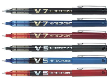 Pilot Bläckkulpenna, Hi-Tecpoint V7, 0,7 mm, svart - Lyreco - Kontorsmaterial - Pennor - Bläckkulpennor