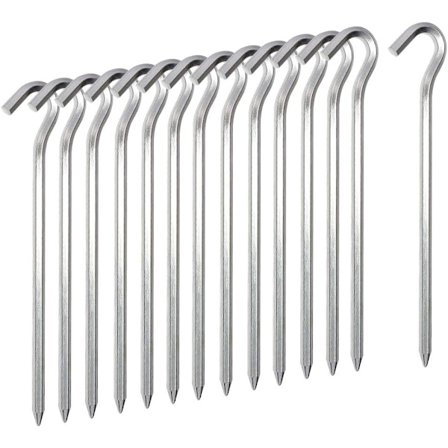 14 PCS Teltplugg, 18cm Heavy Duty Metalltelt Kroker, Lett
