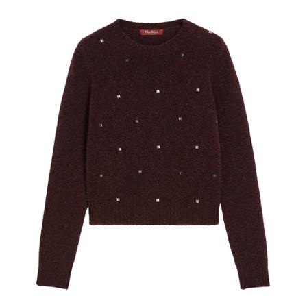 Max Mara Round-neck Strik Lilla, Dame Striktrøjer