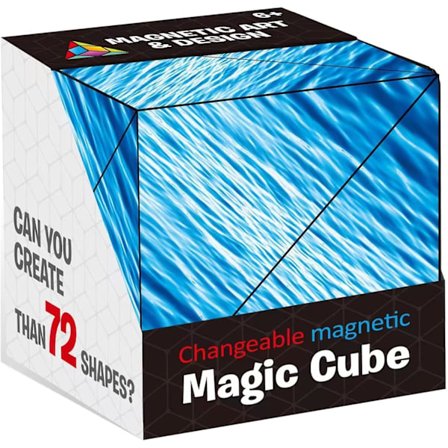 3D Magic Cube, Infinity Flips Magnetiske Kuber 72 Former Fidget Legetøj til Børn Voksne Anti Stress Formskiftende Kasse Puslespil Legetøj (Farve D)