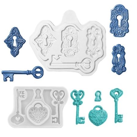 Vintage Fondant Kakeform - Silikonform for Kakedekorering, Sukkerhåndverk, Cupcake-dekorering, Sjokolade, Bakverk, Polymerleire, Epoksyharpiks