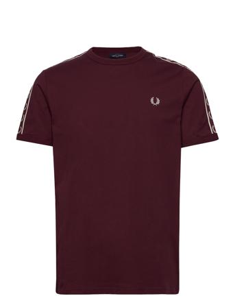 C Tape Ringer T-Shirt T-shirts Short-sleeved Burgunder Fred Perry*Betinget Tilbud