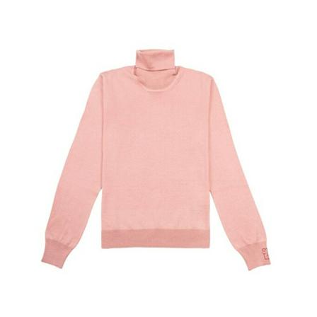 Stella Jean Wool Sweater With Turtleneck Pink, Dame