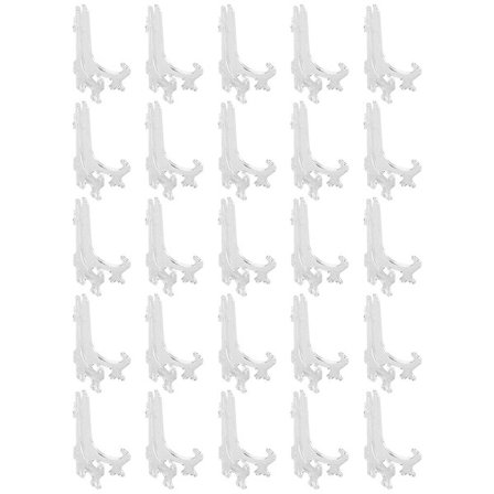 25 stk Klar Staffeli Stativ Rund Tallerken Stativ Billeder Display Stativ Transparent Tallerkenholder