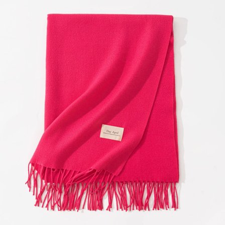 Ny scarf för höst och vinter, koreansk stil, mångsidig damscarf i imitation cashmere, enfärgad varm scarf, sjal