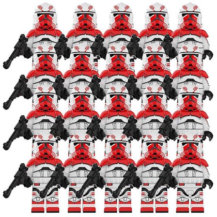 20pcs Star Wars Wooden Block Clone Trooper Figures 20pcs/set +base Plate