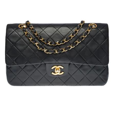 Chanel Vintage, Pre-owned Leather chanel-bags Zwart, Dames, Maat:ONE Size,leer
