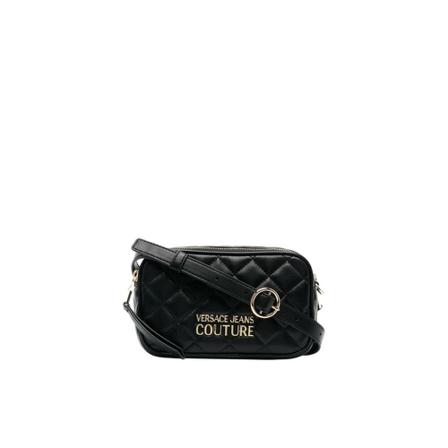 Versace Jeans Couture, Quilted Crossbody Bag Zwart, Dames, Maat:ONE Size
