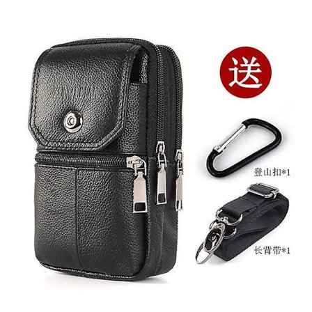 Mobilväska i Läder för Män Multifunktionell Messenger Bag