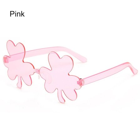 Irish Shamrock Solglasögon Grön Four Leaf Clover Glasögon ROSA