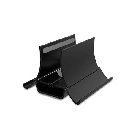 Gravity Vertikal Notebook Stand Justerbar Auto Krympe Bredde Gaming Laptop Beslag Kompatibel Med Alle Laptops Sort (FMY)