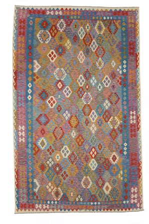 Oriental Kilim Afghan Old Style Rug 308X487 Dark Red/Brown Large Wool, Afghanistan