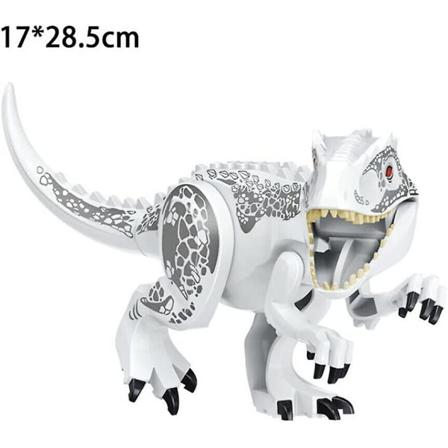 Dinosaur Byggesett Leke, Tyrannosaurus Dinosaur Modulær Konstruksjonsleke Jurassic Leke T-rex Raptor Figur Gave Til Barn I Alderen 3-12 År White