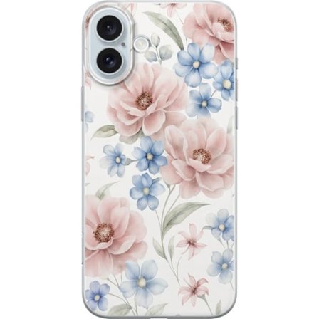 Kompatibelt Mobildeksel til Apple Apple iPhone 16 Plus Romantiske blomster