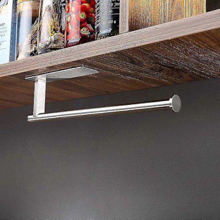 Keittiörullateline ilman porausta, keittiöpaperiteline, itseliimautuva paperirullateline kaapin alle, ruostumaton teräs Sus304, 31cm