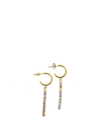 Celine Crystal Hoop, Mix Accessories Jewellery Earrings Hoops Multi/mønstret By Jolima