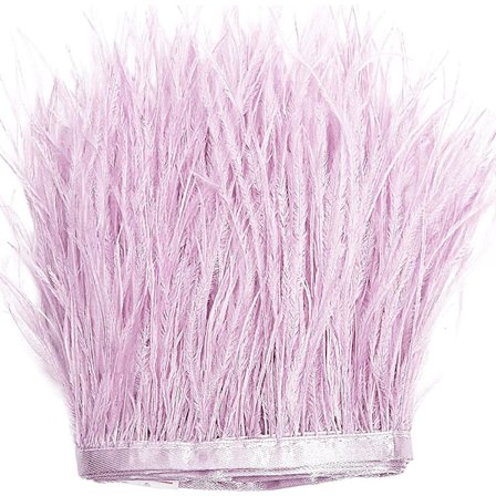 Lyse Lilla Strudsefjer Trim Syning Frynser 2 yard 10-15 cm Til DIY Kjole Syning Håndværk Tøj Latin Bryllupskjole Dekoration Strudsefjer Trim