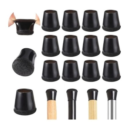 20 stk. stolefod, elastisk stolebeskyttelse i filt, 14-20 mm stolestempel til beskyttelse af bordbenene og undgå striber på gulvet (bla