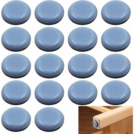 Selvklæbende Teflon møbelglider Møbelglider - Glider til stol, bord, lænestol, 25MM runde skyder, selvklæbende møbelglider