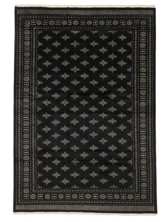 Pakistan Bokhara 2Ply Rug Hand Knotted 247X360 Black/Dark Yellow Pakistan