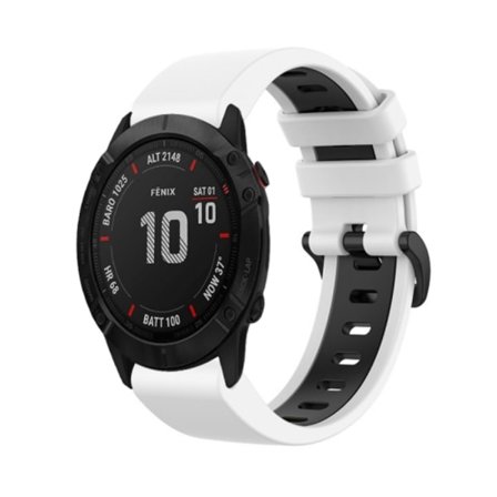 För Garmin Fenix ​​6X Pro 26 mm silikon watch i två färger