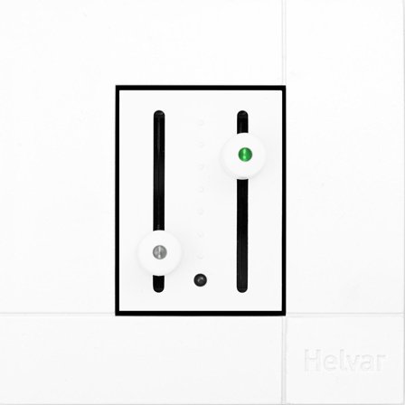 Helvar 111200 Skjutpotentiometer 2-kanal, Strömbrytare & vägguttag