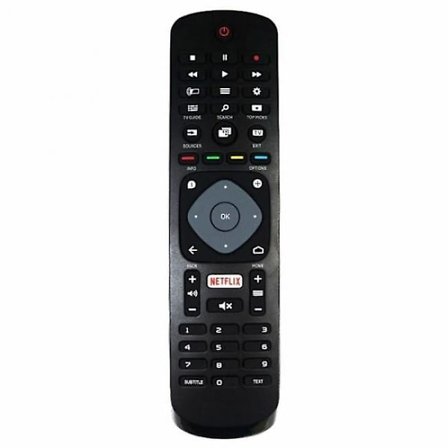 Universal Philips smart TV fjernbetjening med Netflix udskiftning Sort