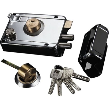 Dørlås, Universell Tyverisikring Dørlås for Hybel, Innendørs Rustfritt Stål Ytterdørlås