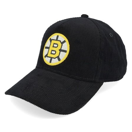 American Needle - NHL Černá adjustable Kšiltovka - Boston Bruins Corduroy Valin Black A-frame Adjustable @ Hatstore