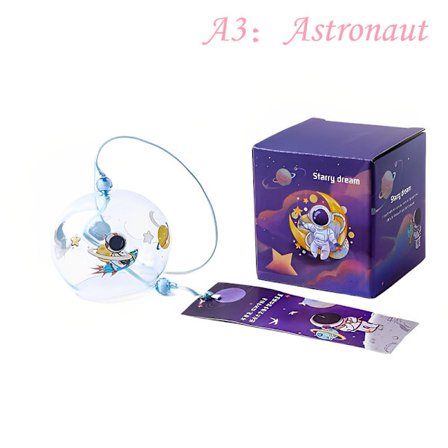 Vindklokke Sakura mønster Vindklokker Håndlaget glassfurin hjemme