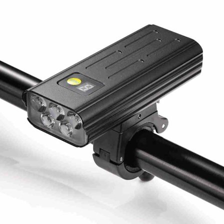 Vattentät cykellampa, svart 1 styck 1600 lumen uppladdningsbar Bi