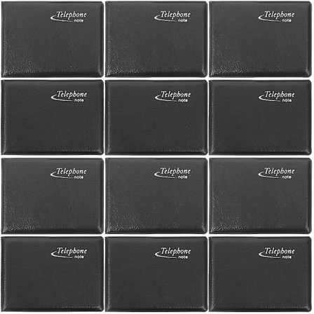 12-pak lille adressebog lomme telefonnummer notesblok lille telefon adresse notesbog (7.50X6.00X1.00CM, sort)