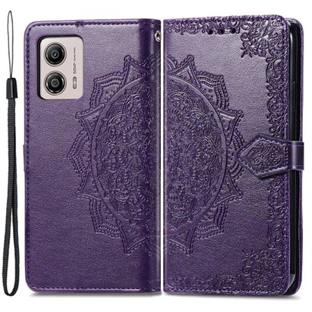 Mandala Motorola Moto G53 Flip Etui - Lilla