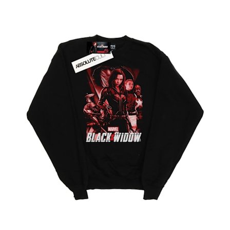 Marvel Herr Svart Änka Film Röd Grupp Sweatshirt M Svart