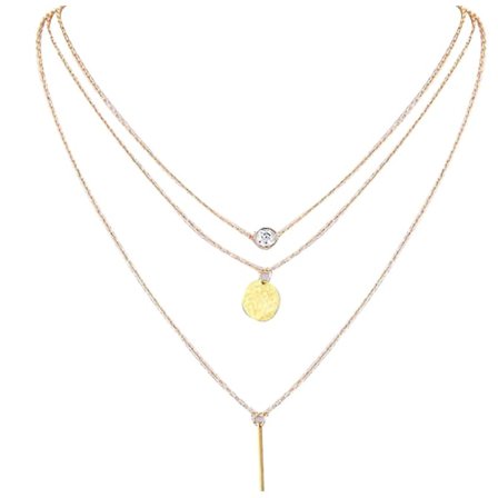 Halsband med måne- och stjärnpendang, choker, guld- eller silverfärgad, lång kedja, dam